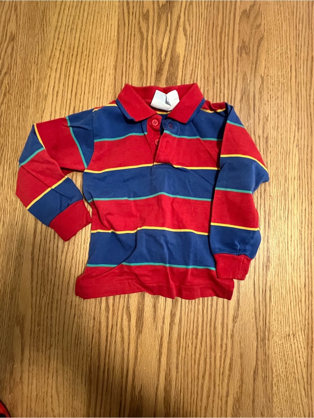 Vintage 3T Little Levi Color-block striped polo - Retro